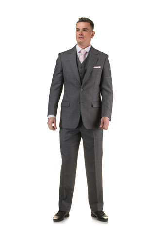 Grey wool suit jacket - grey,