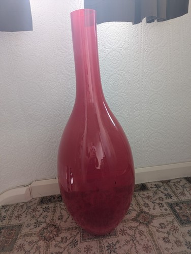 Large red vase inches - inches, tall
