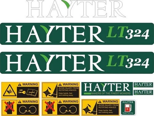 Hayter 324 mower decal set - hayter,