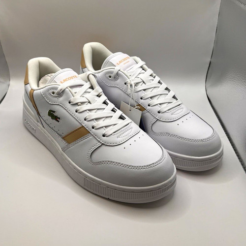 Lacoste white beige trainers - lacoste,