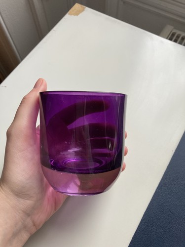 Purple bottom heavy candle - purple,