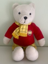 Rupert Bear Vintage 75th Anniversary Plush Soft Teddy Bear 1992 Rare Collectible