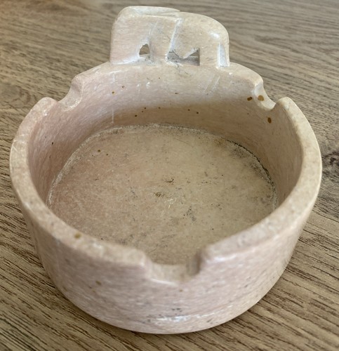 Soapstone ashtray hand - soapstone, carved