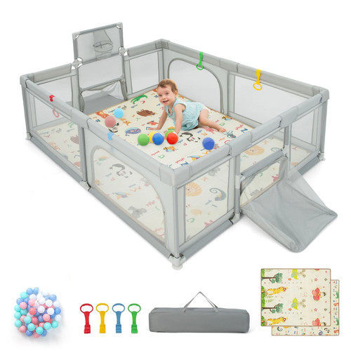 Large baby playpen with - playpen, mat