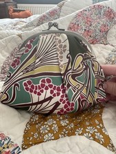 Liberty London Silk Satin Ianthe Print Purse Bag Makeup Pouch