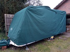 used specialized caravan winter cover with side access door to fit two berth van