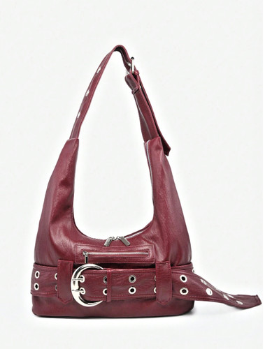 Burgundy y2k punk goth - burgundy,