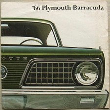 PLYMOUTH BARRACUDA USA LF Car Sales Brochure 1966 #81-505-6025