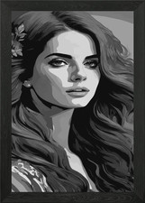 Lana Del Rey Portrait - Black