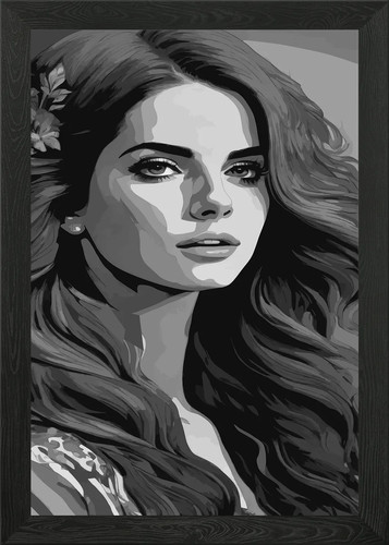 Lana del rey portrait black - portrait,