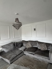 Crushed Velvet Corner  Sofa