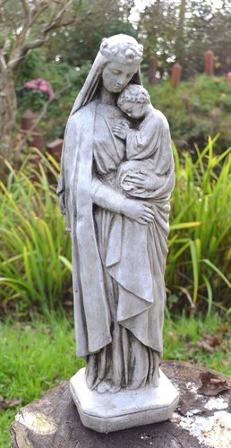 Madonna and child white aged