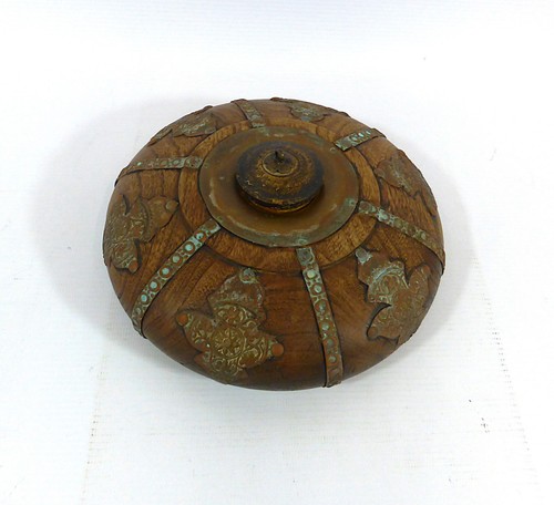 Vintage wood brass - wood,,