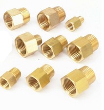 1/8" 1/4 3/8" NPT Male BSP Female Coupler Brass Connector Fitting Adaptor F-M NB