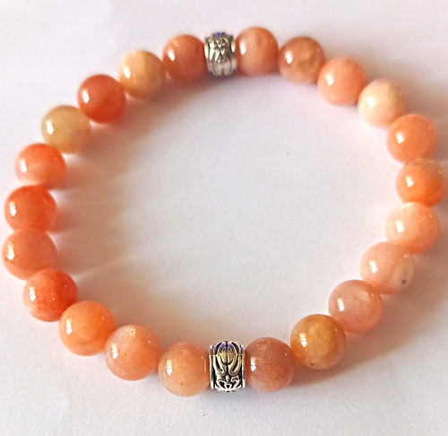 Pink sunstone bracelet - pink,