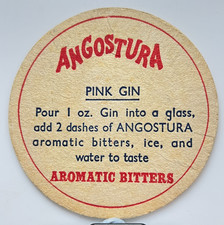 Vintage Angostura Aromatic Bitters Mixer Drink Beer Mat Coaster
