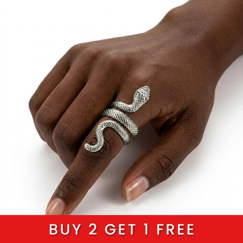 925 sterling silver - snake, wrap