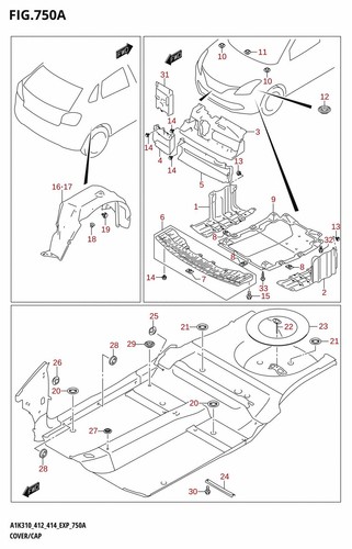 Suzuki genuine cap main floor - genuine,