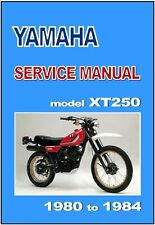 YAMAHA Workshop Manual XT250