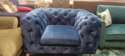Blue chesterfield button back - blue,