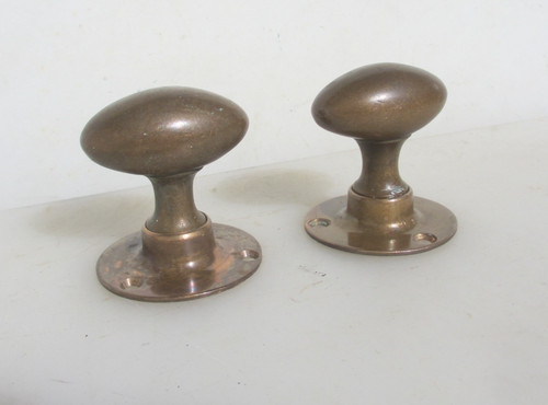 Antique brass door - door, knobs