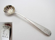 Antique George III 1788 Sterling Silver Condiment/Salt Spoon English Georgian