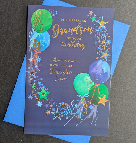 Grandson birthday card - birthday,
