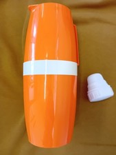 VINTAGE VACCO FLASK. BRIGHT ORANGE. 1960s Kitsch.  Camping goods.