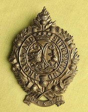 WHITE METAL '8th Bn A & SH' ARGYLL AND SUTHERLAND HIGHLANDERS  CAP BADGE - D119