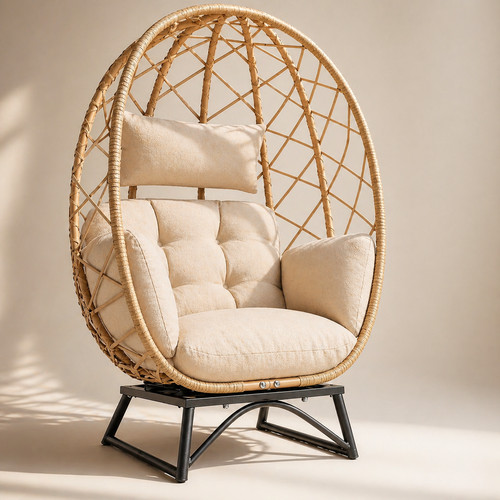 Oversized wicker egg chair - egg,