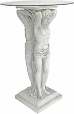 Design Toscano KY4124 Hermitage Atlantes Glass-Topped Pedestal Table TOP ONLY