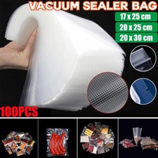 100Pcs Vacuum Sealer Food Saver Bags Storage Textured Pouches Seal Embossed Vac