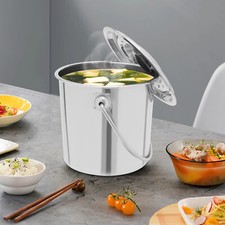 6L Milk Can Pail Bucket Milk Bucket Stainless Steel Kitchen Storage Keg with Lid