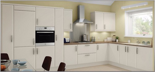 Matt cream kitchen - kitchen, unit