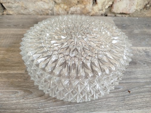 Vintage round cut glass - round,