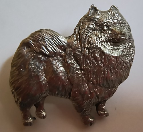 Keeshond dog fine pewter - keeshond,