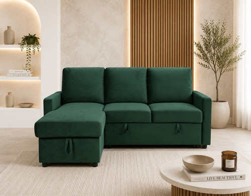 Kuta dark green velvet - kuta,