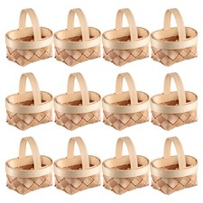 20 Pcs Mini Straw Baskets With