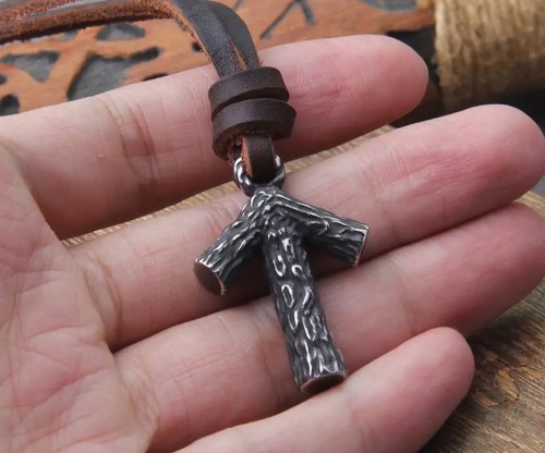 Viking rune pendant necklace - rune,