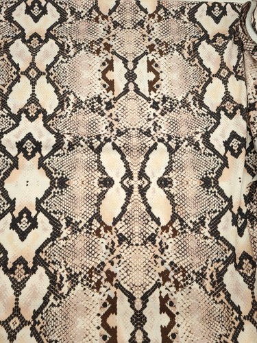 Light pink peach snake - pink, print
