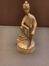 Vintage Brass Coal Miner Pit