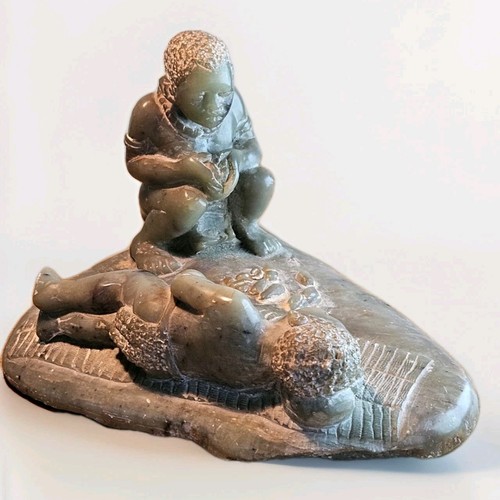 African carved stone sculpture - african,