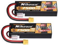 Nihewo 2Packs 2S Lipo Battery