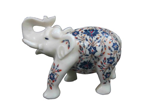 Decorative marble elephant - 7",