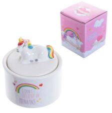 ENCAHANTED RAINBOWS UNICORN NOVELTY JEWELLERY TRINKET BOX CASE WITH LID