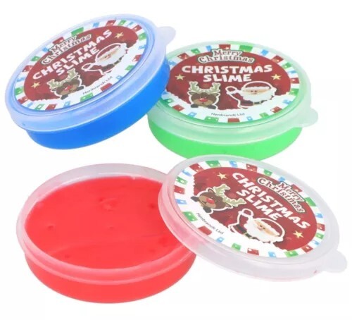 Christmas slime putty tubs - christmas,