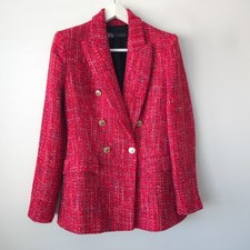 Zara Red Textured Weave Double