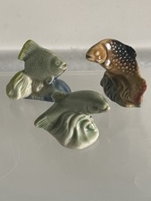 Wade Whimsies 3 Fish Ceramic