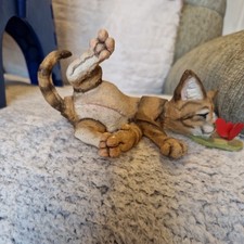 Country Artists A Breed Apart Cat Figurine “FLICKER ” kitten with butterfly.