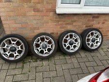 Fiat 500 2015 16” Alloy Wheel Set With Excellent Tyres diamond cut alloy wheels 